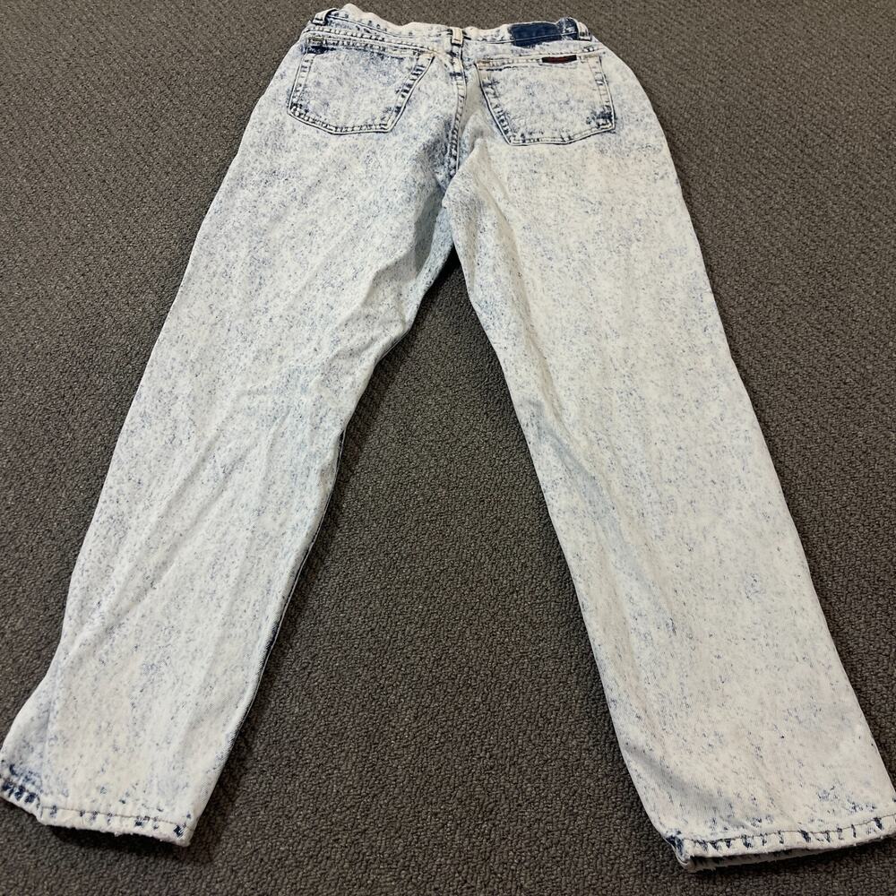 Britannia Jeans Mens Size 31x30 Blue Acid Wash Vintage Missing Rear Patch - Picture 6 of 12